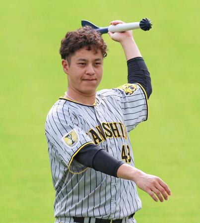 　登板へ向けて汗を流す大竹（撮影・立川洋一郎）