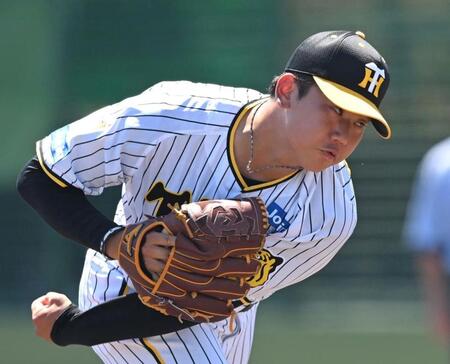 　力投する門別（撮影・石井剣太郎）