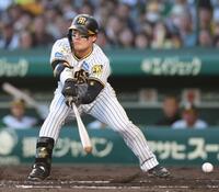 　１回、空振り三振に倒れる前川（撮影・田中太一）