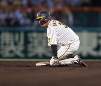 　４回、二盗に失敗した大山（撮影・中田匡峻）