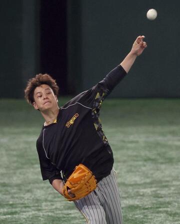 　調整する大竹（撮影・金田祐二）