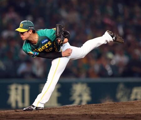 　８回、力投する石黒（撮影・山口登）