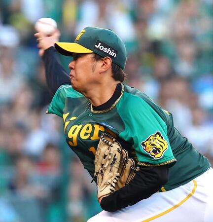 　先発し力投する西勇（撮影・山口登）