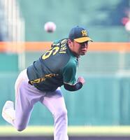 　力投する西勇（撮影・北村雅宏）