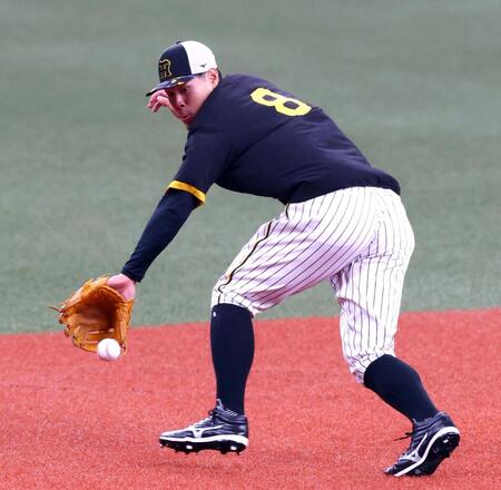 　ノックを受ける佐藤輝（撮影・山口登）