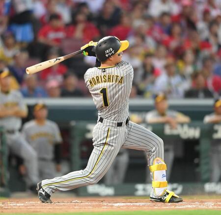 　３回、左越え３ランを放った森下（撮影・市尻達拡）