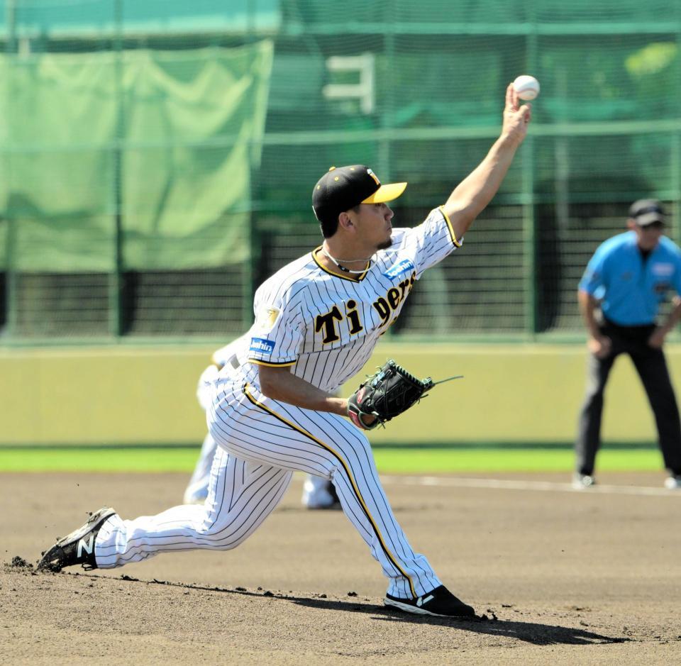 　広島戦に先発した伊藤将（撮影・金居みつよし）