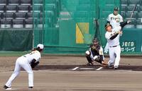 　大山から空振り三振を奪う