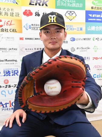 　意気込む阪神４位のＢＣ埼玉・町田隼乙（撮影・佐々木彰尚）