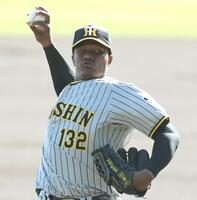 　紅白戦で好投したマルティネス（撮影・田中太一）