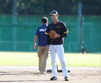 　早出特守を終えた山田（撮影・中田匡峻）