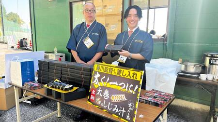 阪神“球児飯”第３弾は「太巻＆しじみ汁」　太巻には高知県産うなぎや卵など７種類の具