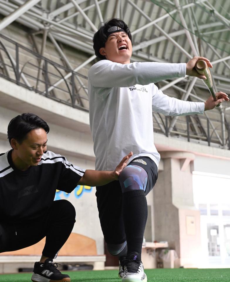 　下半身を徹底的に鍛える森下（撮影・田中太一）