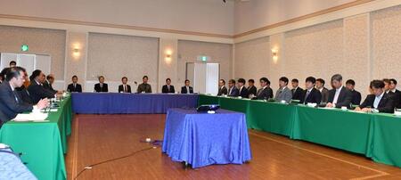 　阪神のスタッフ会議が行われた（撮影・中田匡峻）