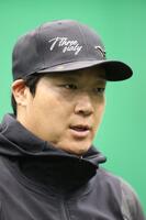 　取材に応じる大山（撮影・中田匡峻）