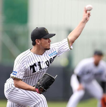 　紅白戦で先発した伊藤将（撮影・中田匡峻）