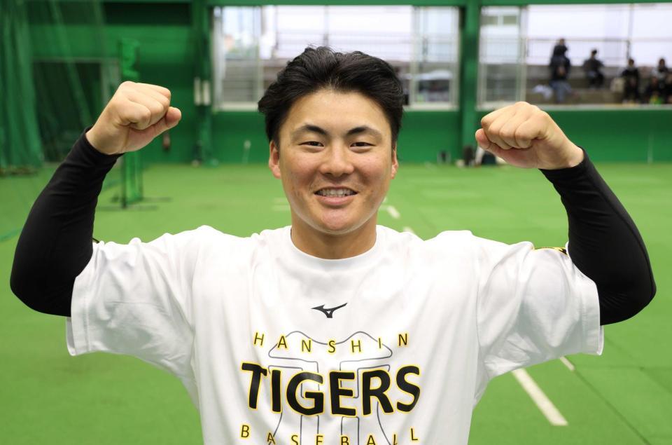 　さらなるパワーアップを誓う阪神・前川