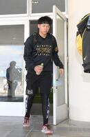 　休日練習を終えた早川（撮影・西田忠信）