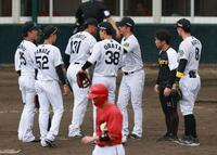 　５回、ベタンセスを降板させる藤川監督（撮影・金田祐二）