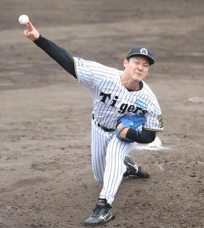 　シート打撃に登板した木下（撮影・中田匡峻）