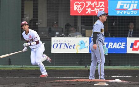 　１回、宗山を打ちとる村上（撮影・飯室逸平）