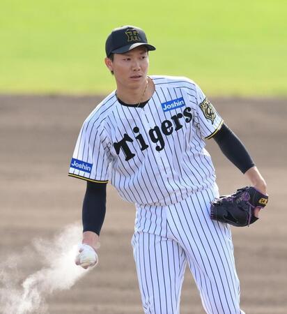 　７回、４番手で登板する湯浅（撮影・西田忠信）