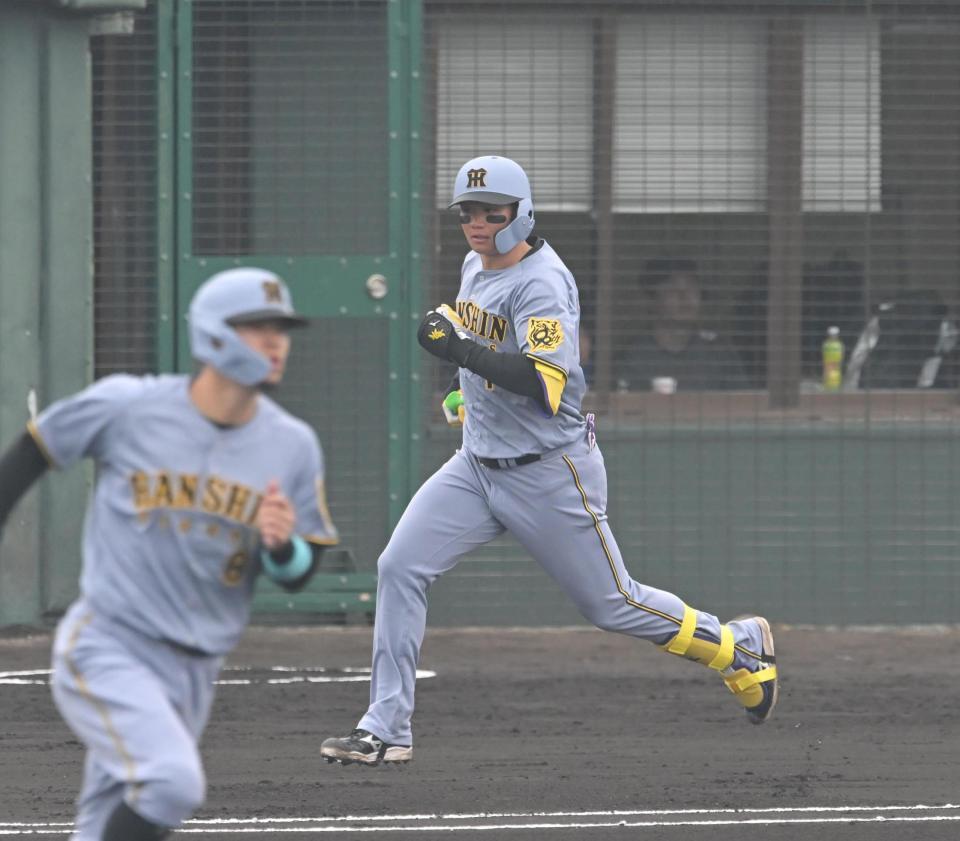 阪神・新4番の森下がOP戦初打席で3ラン！内角球を鮮やか左翼
