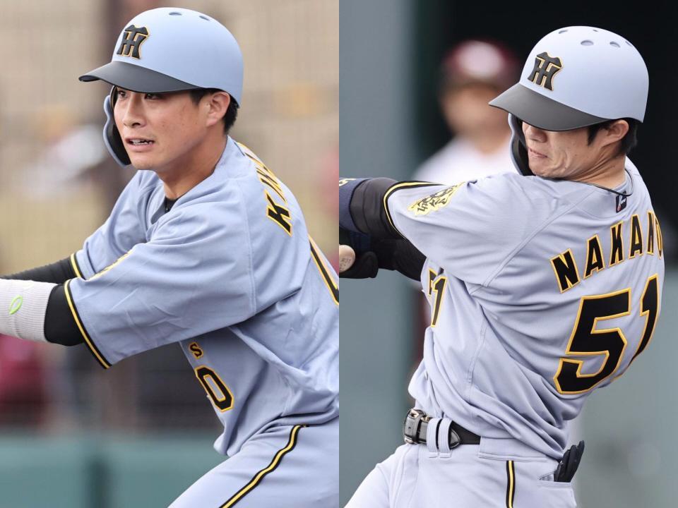 　（左から）木浪、中野