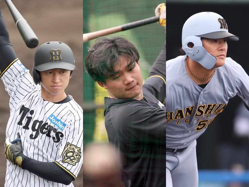 　（左から）近本、森下、前川