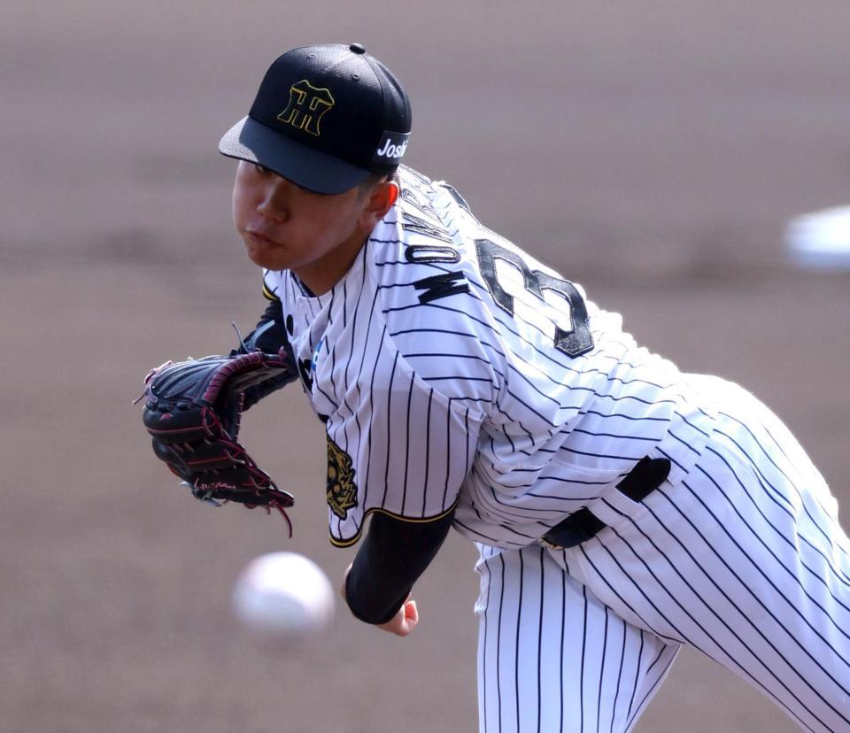 　先発し力投する門別（撮影・山口登）