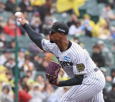 　先発し、力投するデュプランティエ（撮影・北村雅宏）