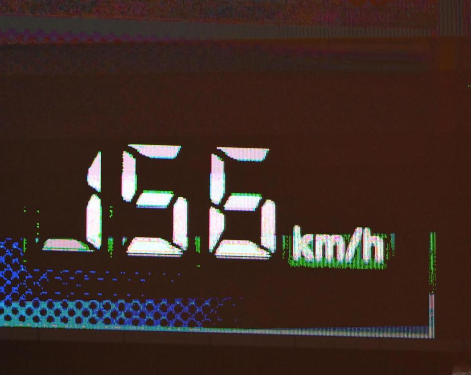 　初球に１５６キロを計測した工藤（撮影・堀内翔）