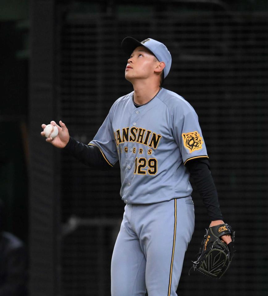 　７回、適時打を許した早川（撮影・堀内翔）