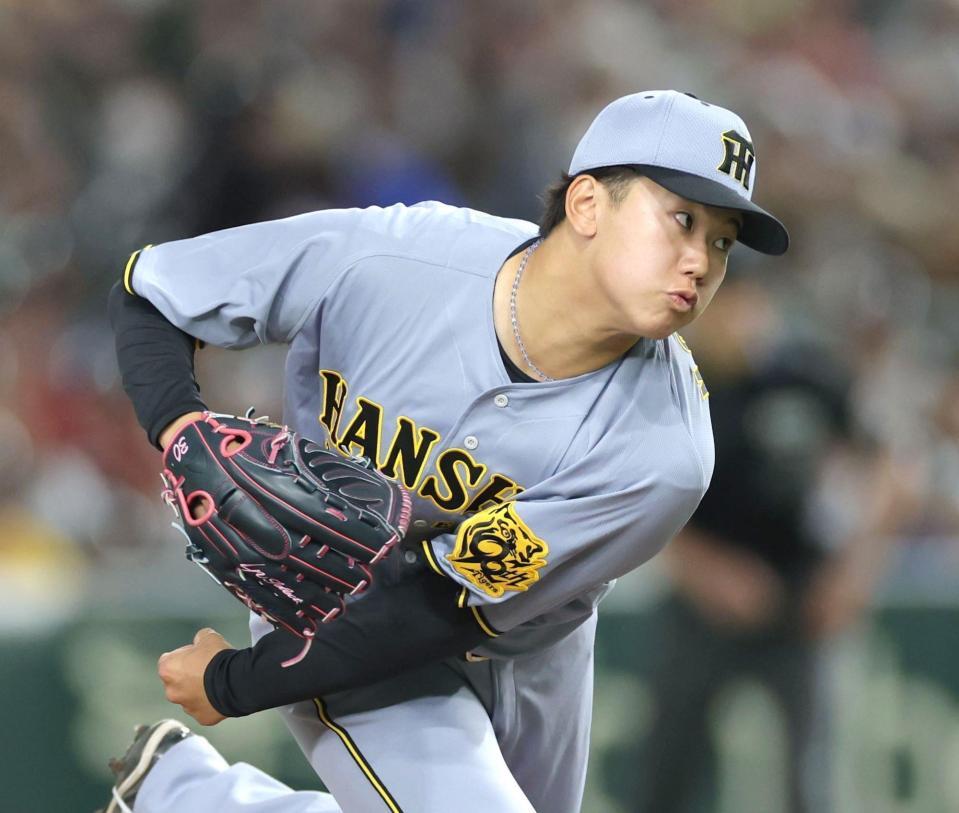 　カブス戦に先発し力投する門別（撮影・西岡正）