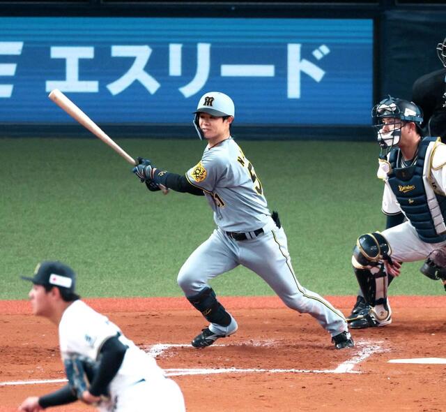 阪神・中野　３安打でＯＰ戦首位打者