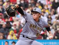 　先発し力投する富田（撮影・市尻達拡）