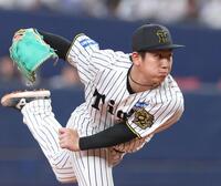 　６回途中から登板する伊原（撮影・北村雅宏）