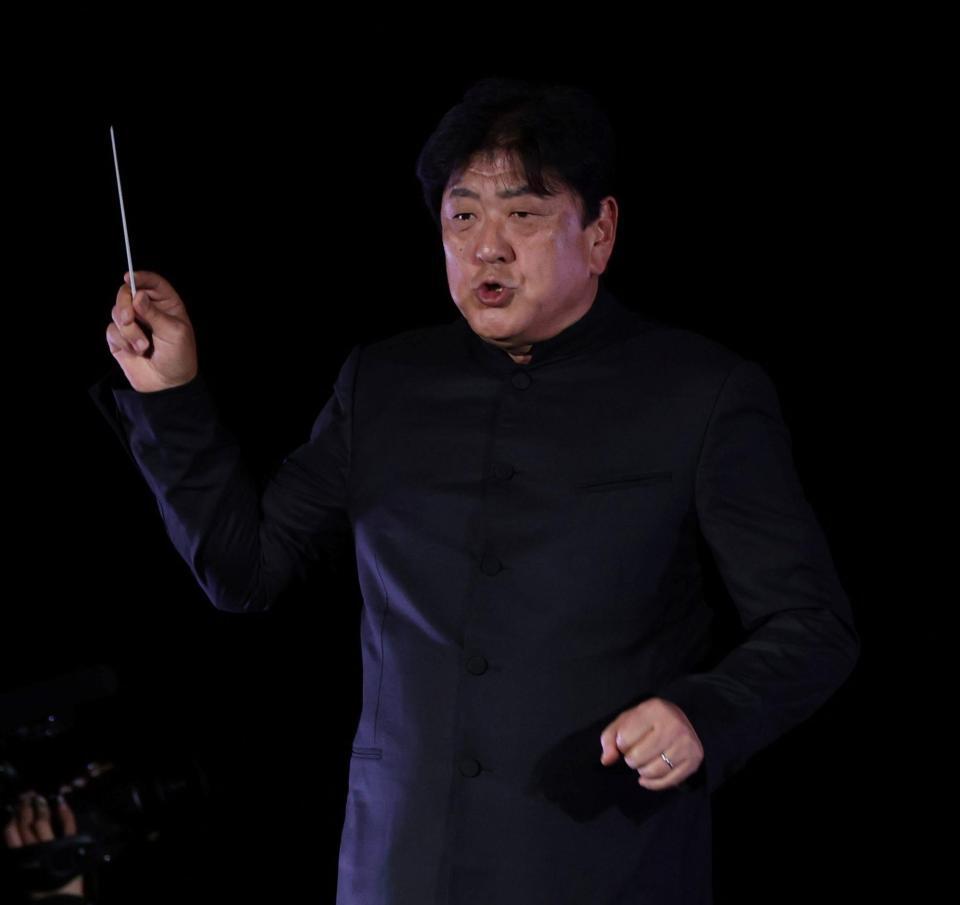 　指揮を務める佐渡裕氏（撮影・中田匡峻）