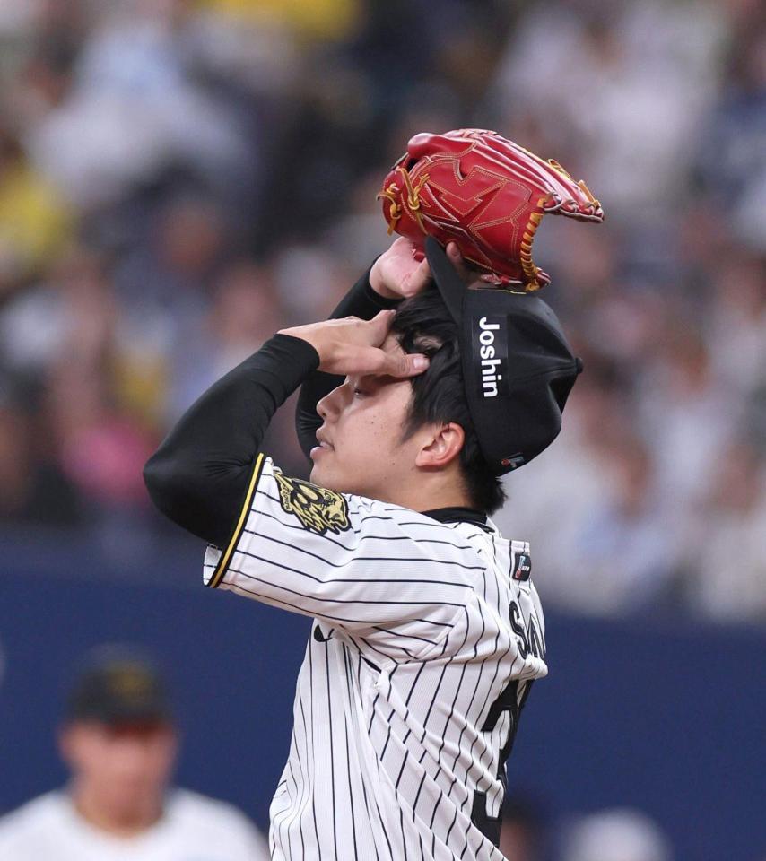 　３回、牧に同点ソロを浴びた才木（撮影・北村雅宏）