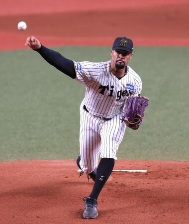 　先発し力投するデュプランティエ（撮影・北村雅宏）