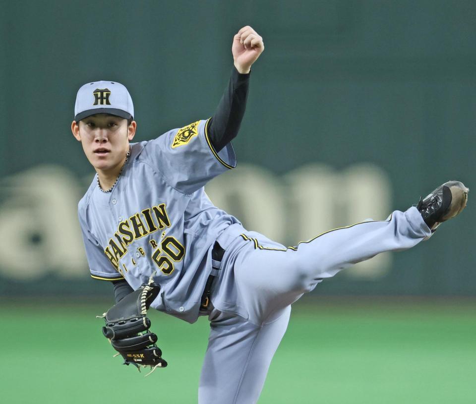 力投する先発の富田（撮影・中田匡峻）