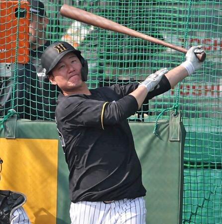 　打撃練習をする渡辺（撮影・中田匡峻）