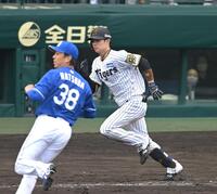 ryu阪神タイガース　中野選手試合用バット 阪神 中野OP戦35打席目で久々ヒット＆前川タイムリーツーベース