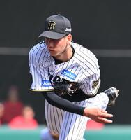 　６回、５番手で登板する今朝丸（撮影・西田忠信）