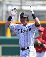 　３回、２点二塁打を放った中川（撮影・西田忠信）