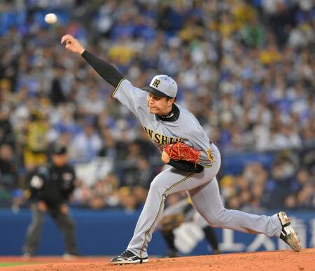 　力投する先発の才木（撮影・伊藤笙子）