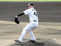 　シート打撃に登板したネルソン