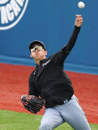 　登板へ向け調整する門別（撮影・金田祐二）