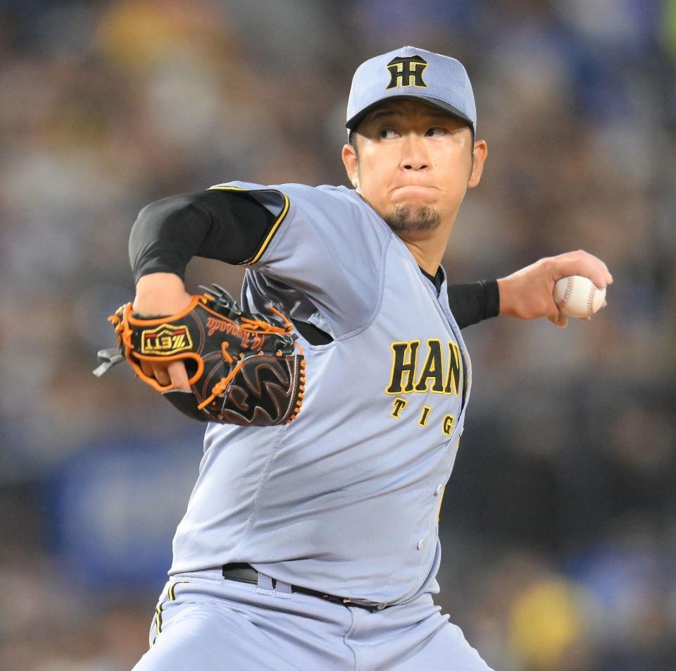 　６回から登板した岩貞（撮影・伊藤笙子）