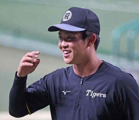 　１軍に合流した中川（撮影・中田匡峻）